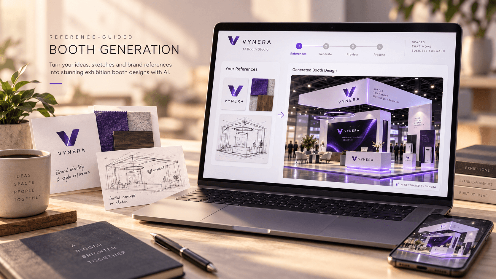 Reference-guided exhibition booth generation
